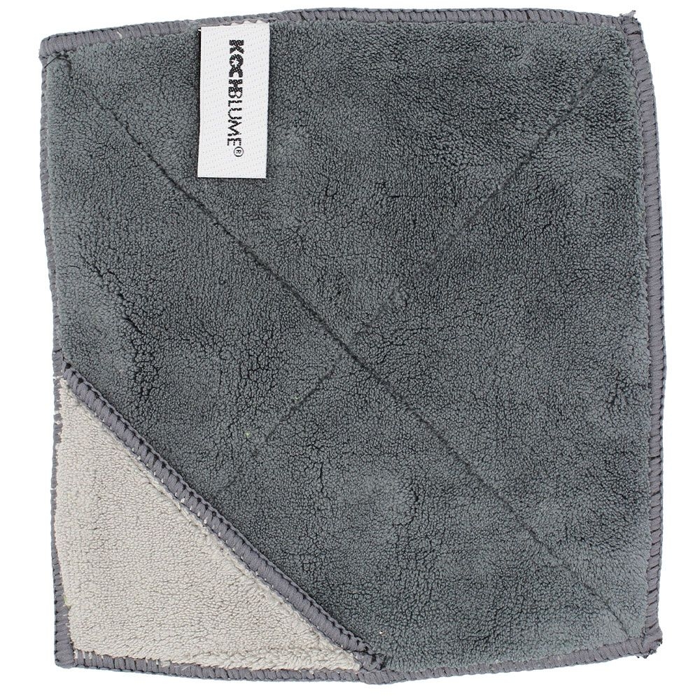 Kochblume - Microfiber cloth 18 x18 cm, anthracite/grey