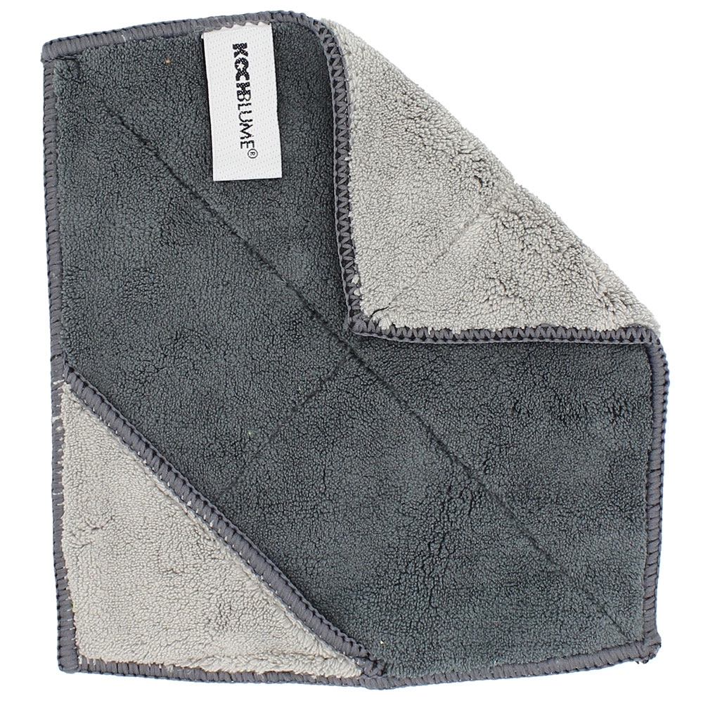 Kochblume - Microfiber cloth 18 x18 cm, anthracite/grey