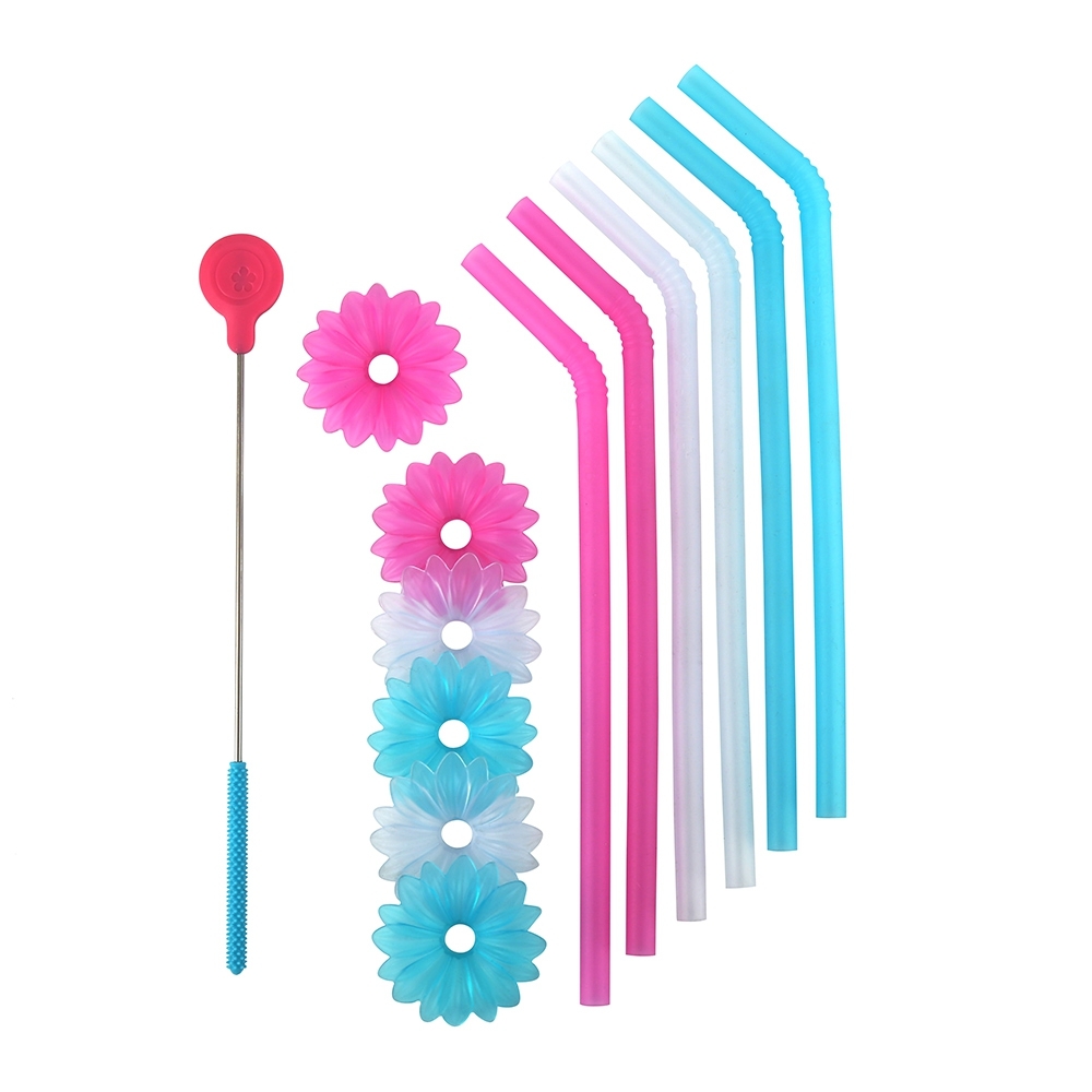 Kochblume - Drinking straw long 6er-set + brush